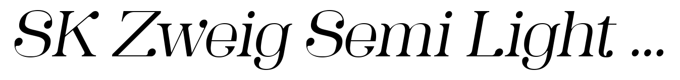 SK Zweig Semi Light Italic
